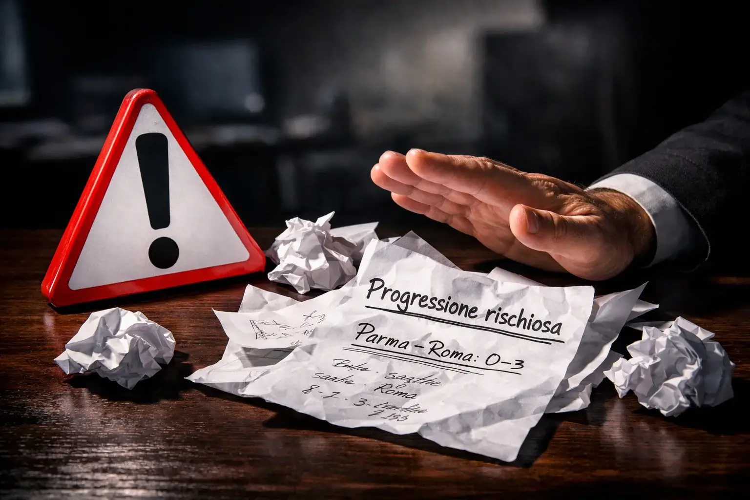 Segnale di avvertimento sui metodi di progressione nel betting